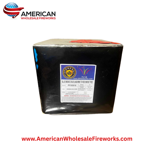 Cake Smoke - 49s Vertical Smoke Mine Crackle with Red Smoke Tail