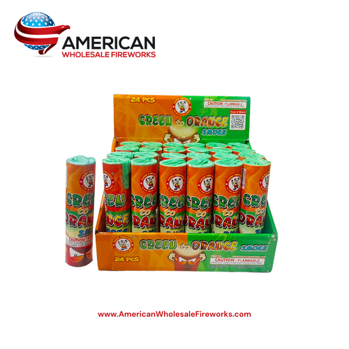 Color Changing Smoke - Green to Orange (Single)