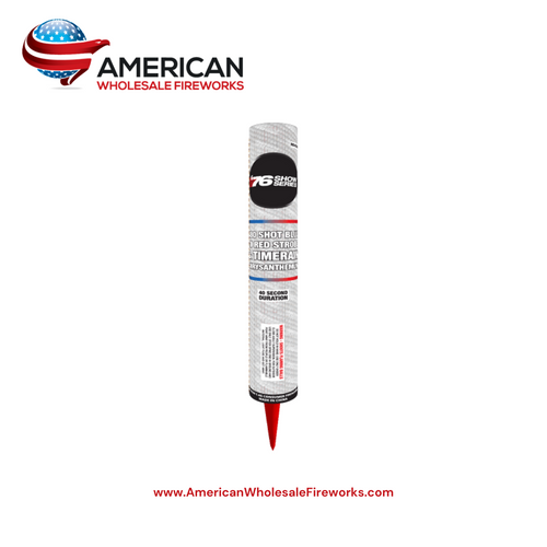 Blue to Red Strobe and Timerain Chrysanthemum 380 Shot