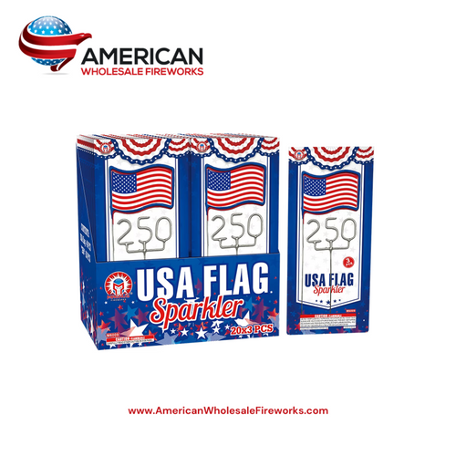 USA Flag Sparkler - 3 pack