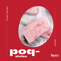 Frozen Yogurt Popsicles using Rosie's Favorite Jam