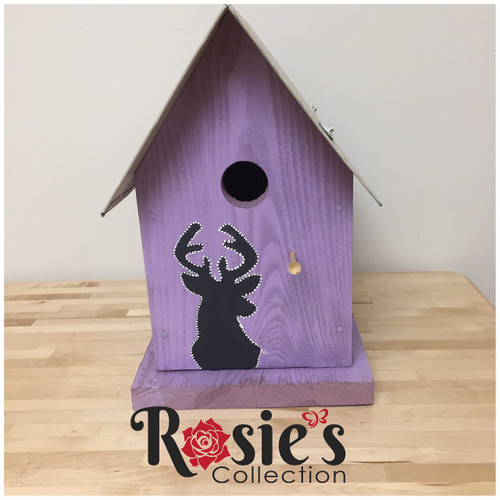 Upcycled Bird house with deer