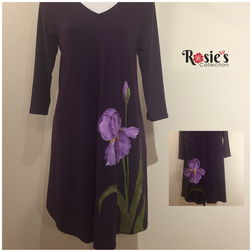 Apparel Designs by Bobbie Cropp - Purple Iris - Size Medium