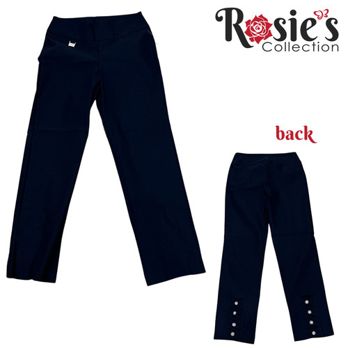 Lulu B BLD1417 Black Ankle Pant - Rosie's Collection