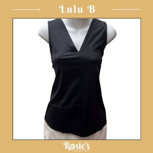 Lulu B SPX5080 Black sleeveless V-Neck Top