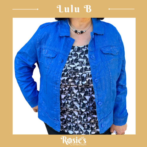 LuluB LIN7403M Metallic BLUM Linen Jacket 