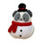 Anirollz Christmas Pandaroll Snowman Plush Blanket