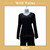 Wild Palms VNeck Lace Trimmed Top - Black