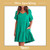 Miss Sparkling Solid Color V Neck Tiered Dress
