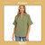 Zenana Woven Airflow Collared V-neck Short Sleeve 