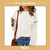 Miss Sparkling Cable Knit Pullover Sweater - White