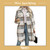 Miss Sparkling Plaid Faux Fur Coat