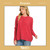 Zenana Brushed Melange Hacci Center Seam - Dk Red