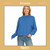 Zenana Brushed Melange Hacci Sweater- Classic Blue