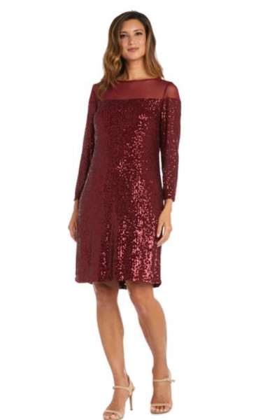 Sequin Dress w/ Illusion Bodice R&M Richards 2428