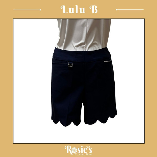 Lulu B BLD 3164 NAVY Scallop Short