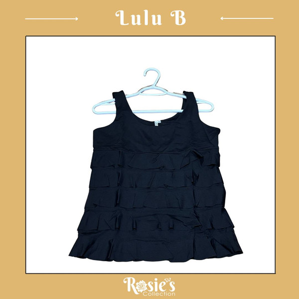 Lulu B SPX5255 Black Cha Cha Tank Top