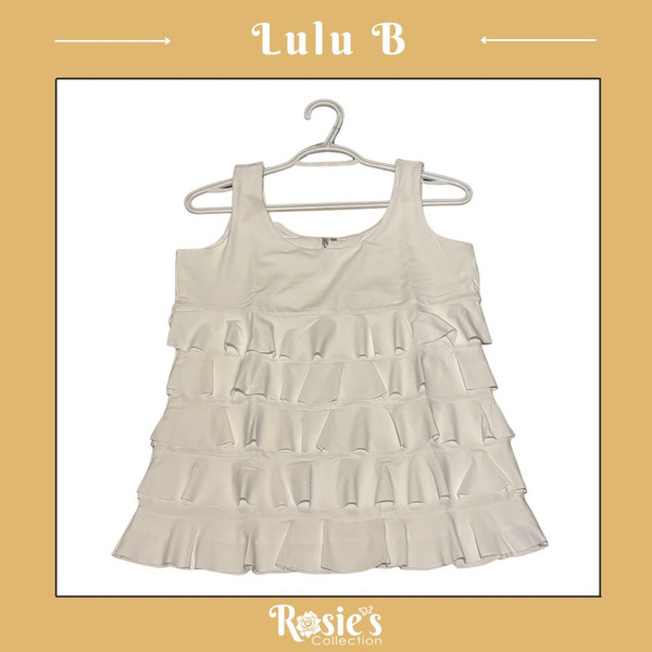 Lulu B SPX5255 White Cha Cha Tank Top