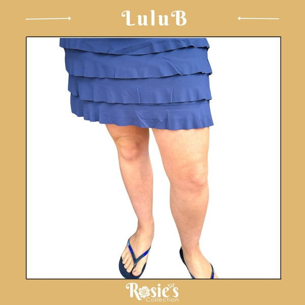 Lulu B SPX3199 Ruffle Skort Navy
