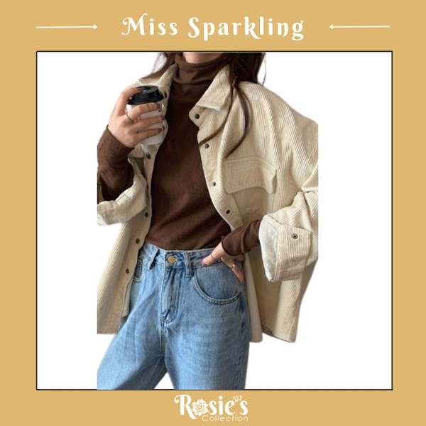 Miss Sparkling Ribbed Corduroy Jacket