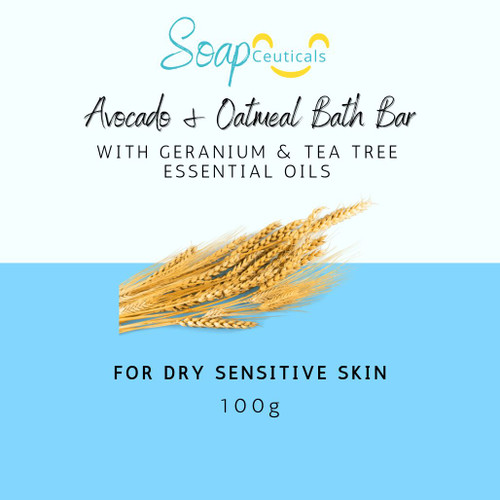 Sensitive Skin Soap_Avocado-Oatmeal-with-Geranium-Tea-Tree-Essential Oils