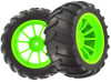 HSP RC CAR PARTS 08010 Green Wheel Complete 2 pcs 1/10 Scale For HSP 94108 Nitro RC Monster Truck