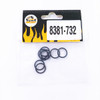 DHK  Hobby RC CAR PARTS O-rings for Hex (12x15x1.5mm) 8 pcs (RC Car spare parts 8382/8381 Adapters Wheel Shaft Pins Fixed Rubber Rings)