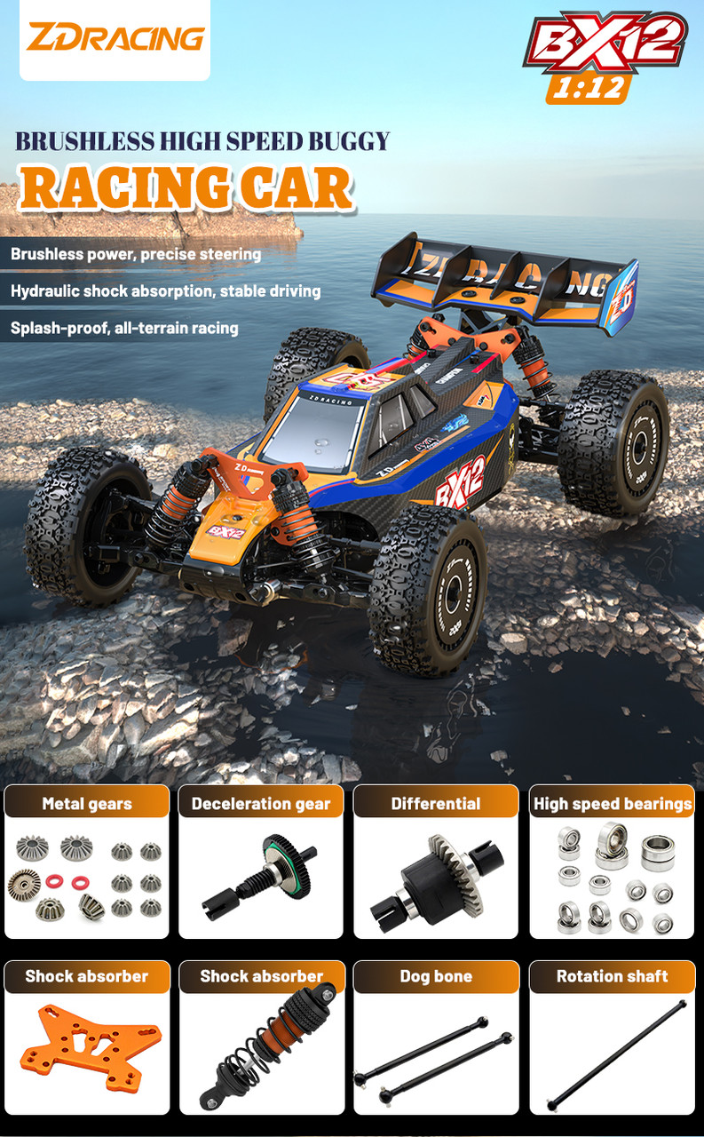New Arrival ZD Racing 1/12 BX-12 4WD High Speed 70KM/H RC Buggy