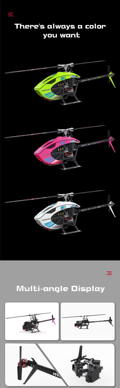 GOOSKY (RTF) Legend S1 High-Performance Aerobatic RC Helicopter -Pink