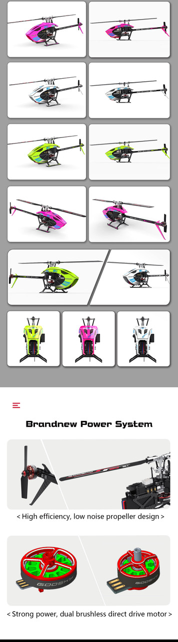 GOOSKY (RTF) Legend S1 High-Performance Aerobatic RC Helicopter -Pink