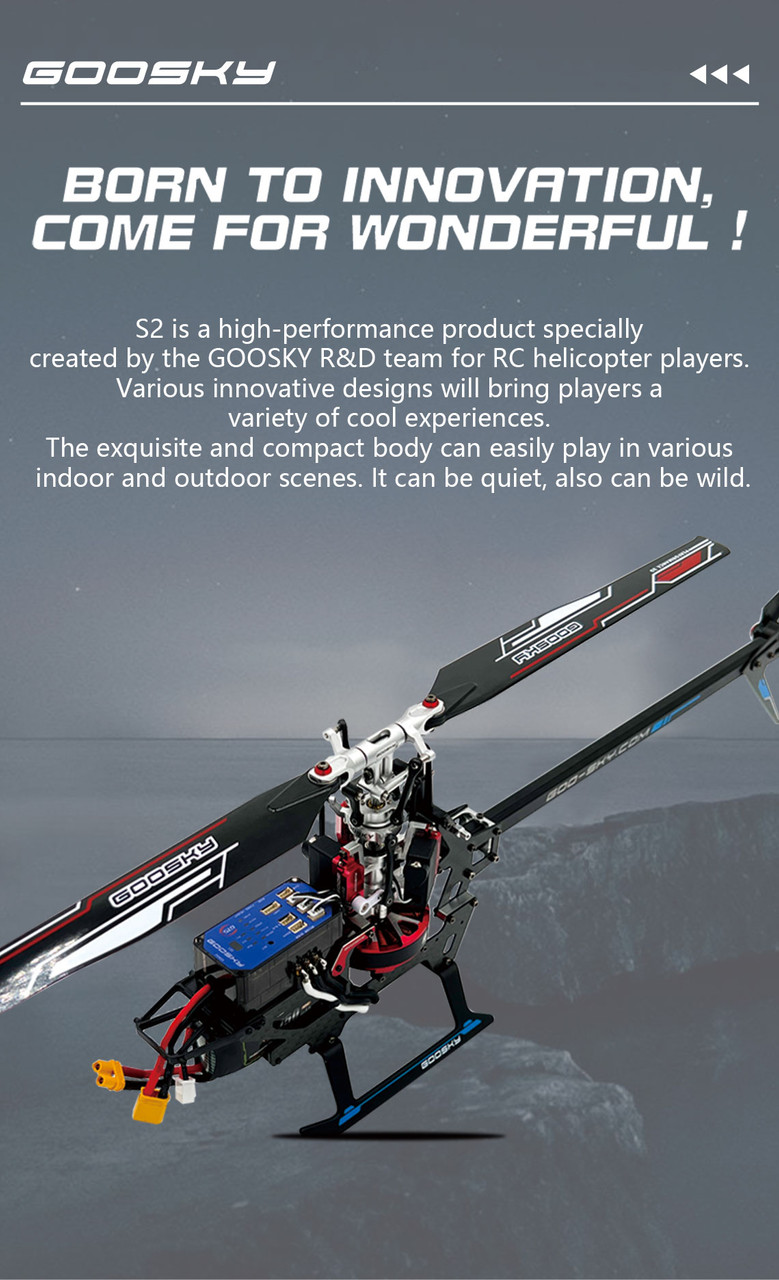 GOOSKY Legend S2 RTF 3D RC Helicopter 6CH 3D Flybarless Dual