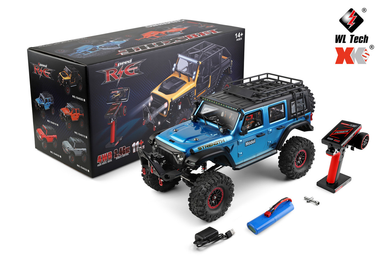 WLtoys 104010 1:10 Wrangler 4x4 RC Car Professional Climbing