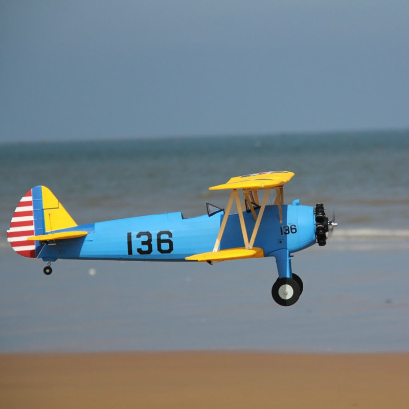 STEARMAN BI ＰＬＡＮＥ　RADIOFRYER Dynam Stearman PT-17 Blue 4S Radio Controlled Biplane 1300mm 51