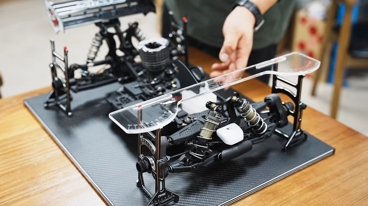 RTW (Racing Tool) RC Car Alum. Setup System, 1/8 Scale Off-Road Racing GT Tuning Tool Kit with High-Precision Acrylic Ruler