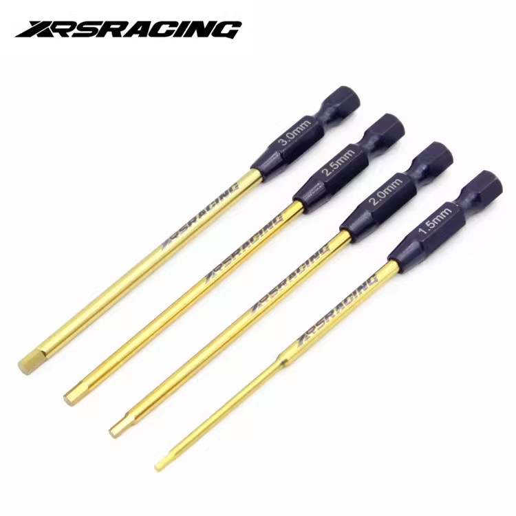 XRSRACING Electric Screwdriver Bits with 6.35mm Connector, Metric Hex Socket