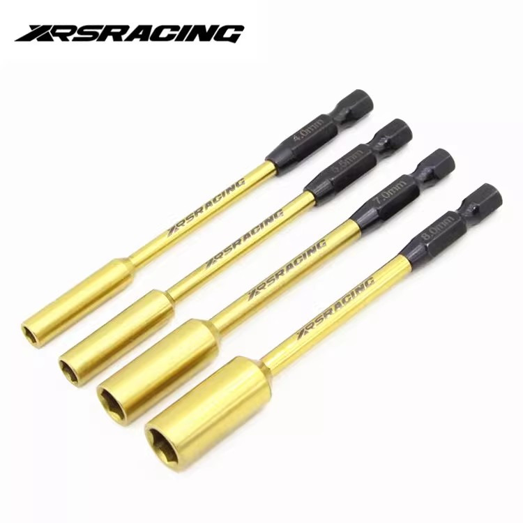 XRSRACING Electric Screwdriver Bits with 6.35mm Connector, Metric Hex Socket