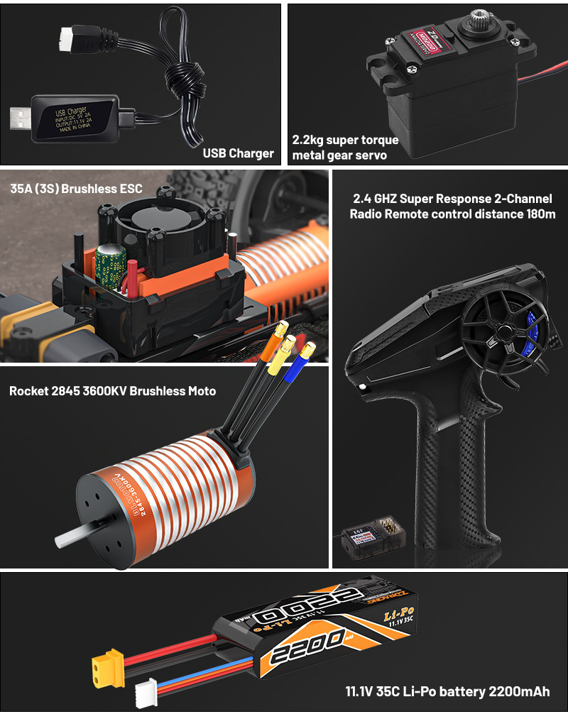 ZD Racing BX-12 1/12th Scale Brushless Buggy 3S 2.4GHz RC Car RTR