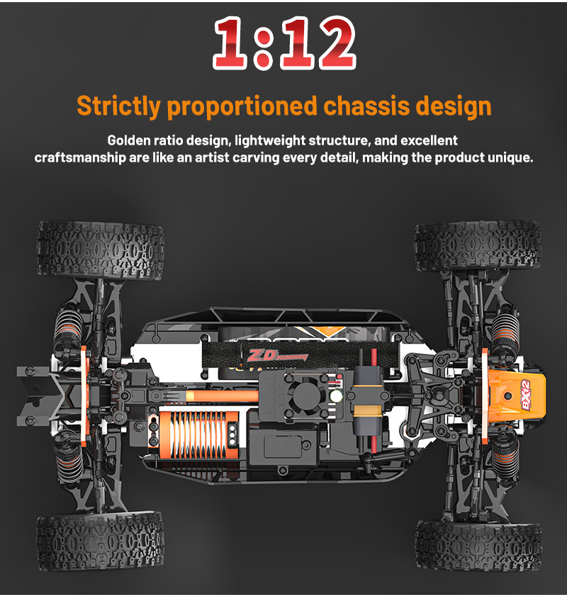 ZD Racing BX-12 1/12th Scale Brushless Buggy 3S 2.4GHz RC Car RTR