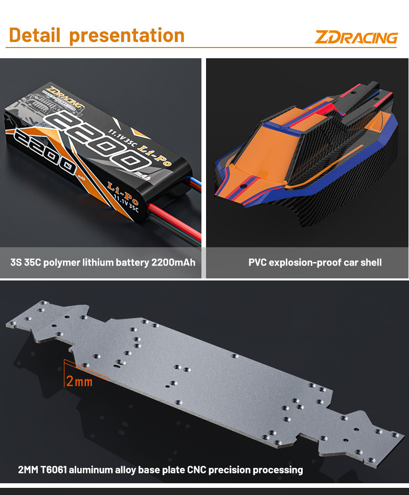 ZD Racing BX-12 1/12th Scale Brushless Buggy 3S 2.4GHz RC Car RTR