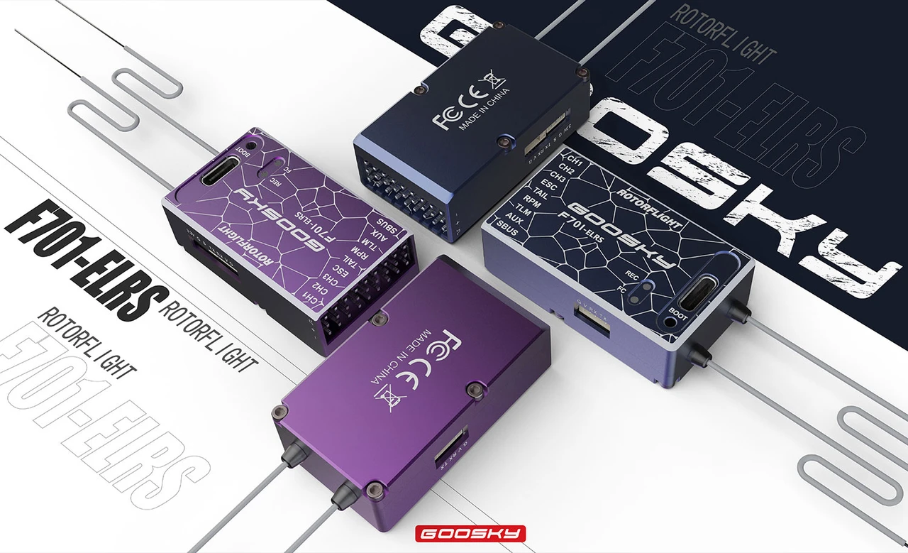 Goosky F701 ELRS Flight Controller Module for Over 500 Class RC helicopters