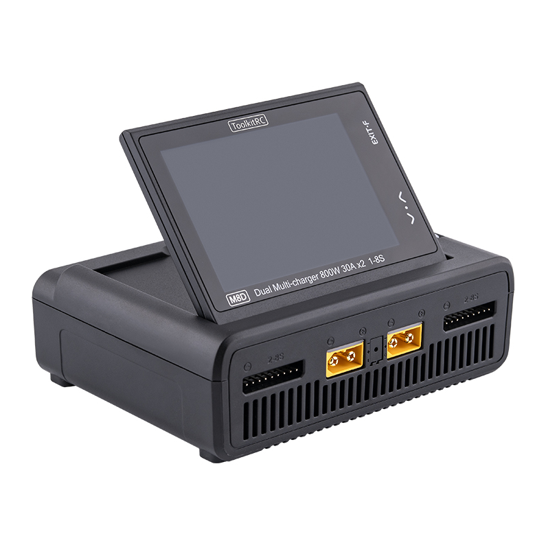 ToolkitRC M8D Intelligent Charger DC1600W XT60 2-8S Lithium Battery Balanced Voltage Remote Control Toy Car Model Discharger