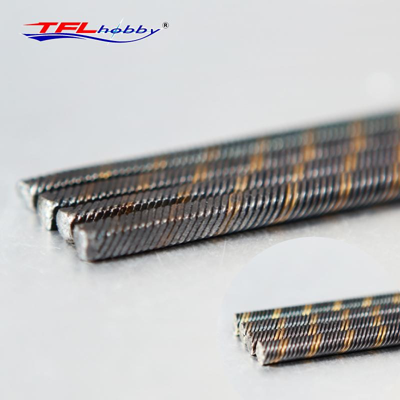 TFL φ6.35mm S=5X5mm L360mm Flex Cable W/ Round & Square Ends 510B64 1pc For RC Boat