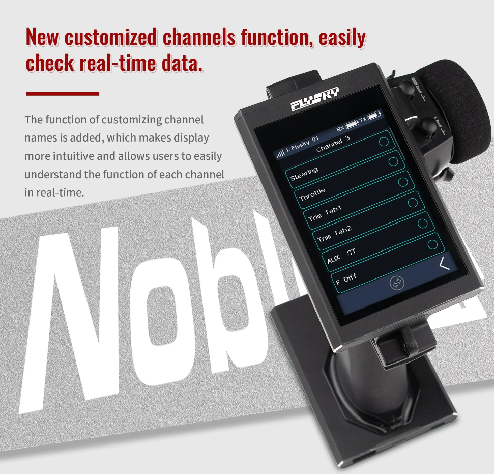 FLYSKY Noble NB4+ Noble NB4 Plus RC Car Transmitter Remote Controller 2.4G AFHDS3 8CH with FGr4B Receiver for RC Car Boat