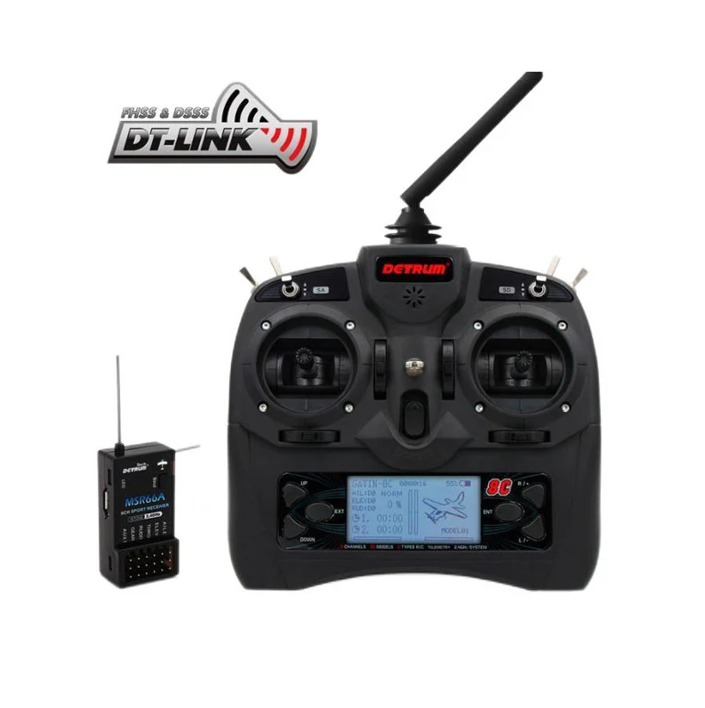 Dynam Detrum GAVIN-8C 8CH 2.4Ghz RC Transmitter with iStone MSR66A Stabilizer Mini Receiver