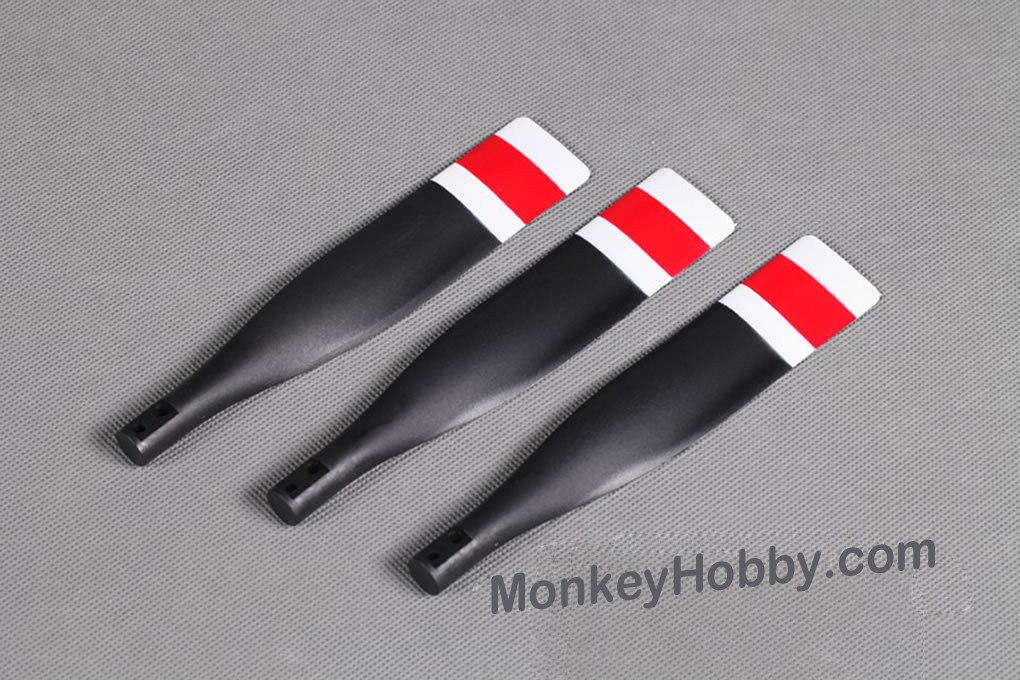 FMS 1400mm T-28 MI107 V3/V4 13x9 (3-blade) Propeller Set - Red/ Yellow FMSPROP005