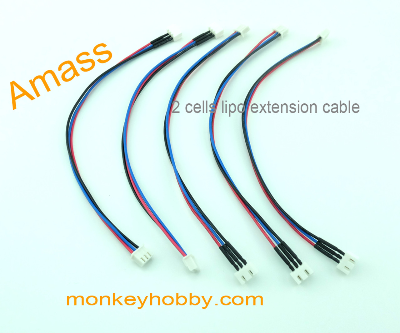 Amass 20cm 22# XH extension connector wire AM-1203-2S (5pcs/bag)