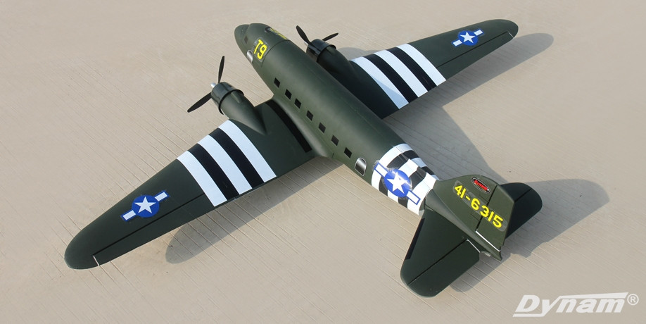 Dynam RC Airplane C-47 Skytrain Made of EPO Material DY8931 PNP