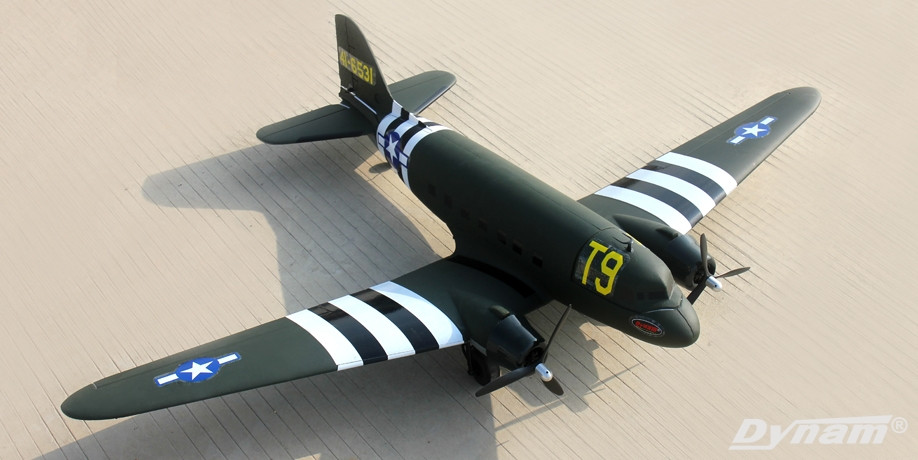 Dynam RC Airplane C-47 Skytrain Made of EPO Material DY8931 PNP