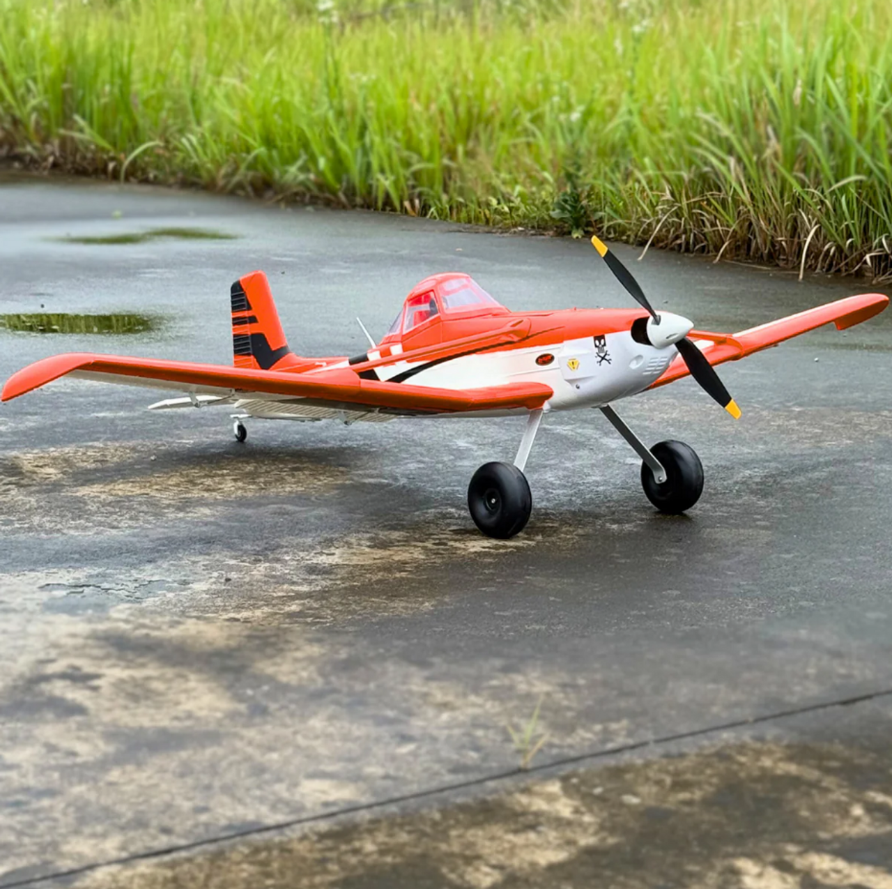 Upgraded! Dynam 8967 Cessna 188 V2 1500mm 59" Wingspan Civilian Remote Control RC Aircraft with Rudder Wheels