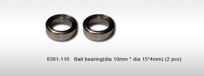 DHK RC CAR PARTS 8381-110 Ball bearing(dia 10mm*dia 15*4mm) (2 pcs)